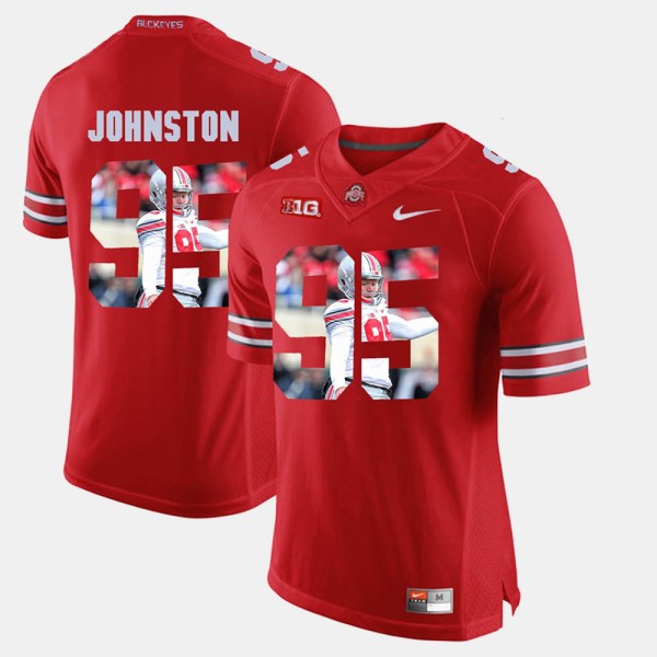 Ohio State Buckeyes Cameron Johnston Men's #95 Scarlet Pictorial Fashion College Football Jersey 2404CULD7